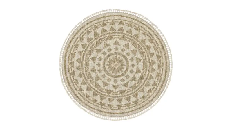 BEIGE 3200392236 | Tegelek Haly 160x160 sm Berk Süýüm