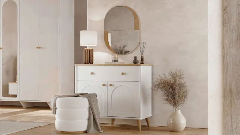 BOHEMIA 3200424260 | Makeup Table Pouf Durable Upholstery