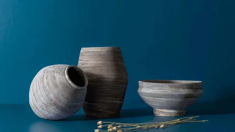 CASE 3200419472 | Ваза из каменной керамики малая коричневая