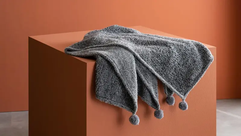 GRI 3200420165 | Sofa Blanket Plush Gray