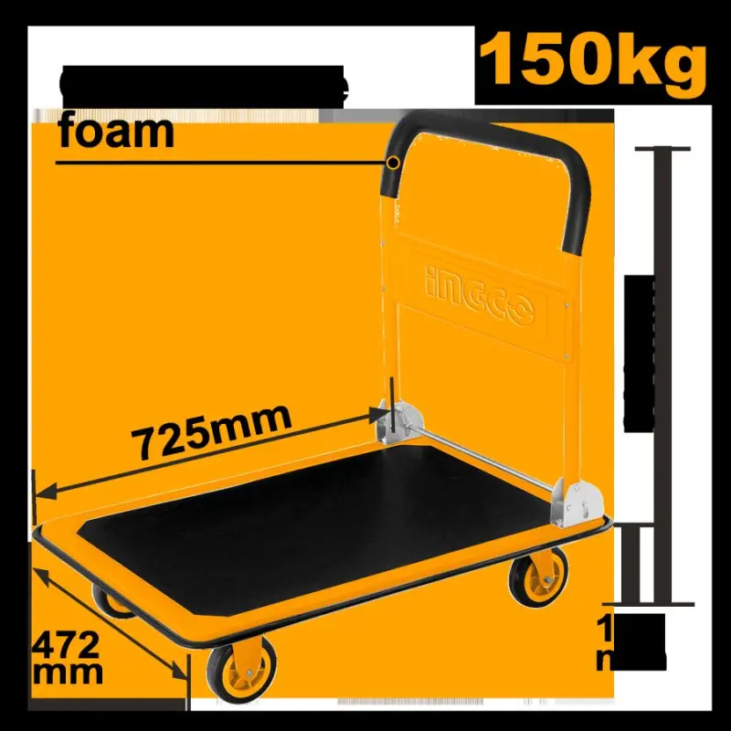 Ingco 4 tigirli platforma arabasy 150kg (HPHT11502)