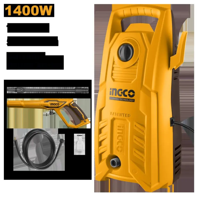 Ingco HPWR14008 1400W ýokary basyşly ýuwujy – iş üçin amatly