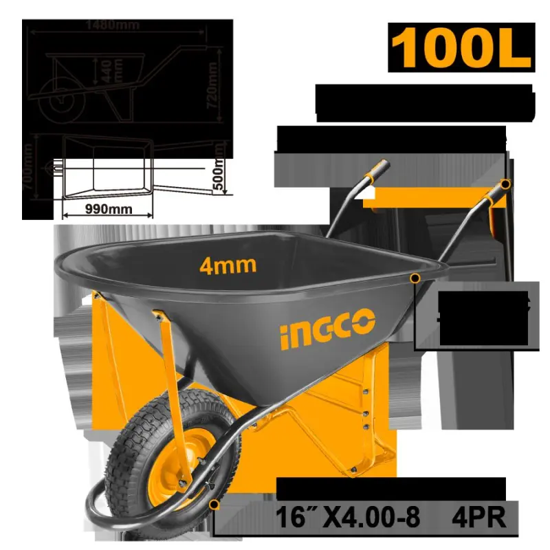 Ingco HHWB66018 150kg Senagat Tirkegi 4,0mm Polat