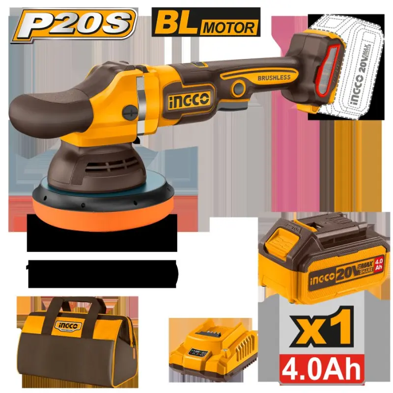 Ingco 20V Simsiz Polirovka Enjami APLI20151 150mm 4,0Ah 1 akkumýator