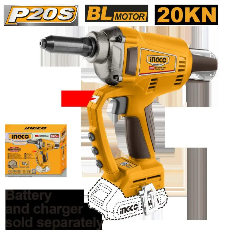 Ingco 20V Simsiz çakgyç CRTLI2005, 20kN hünärmen guraly
