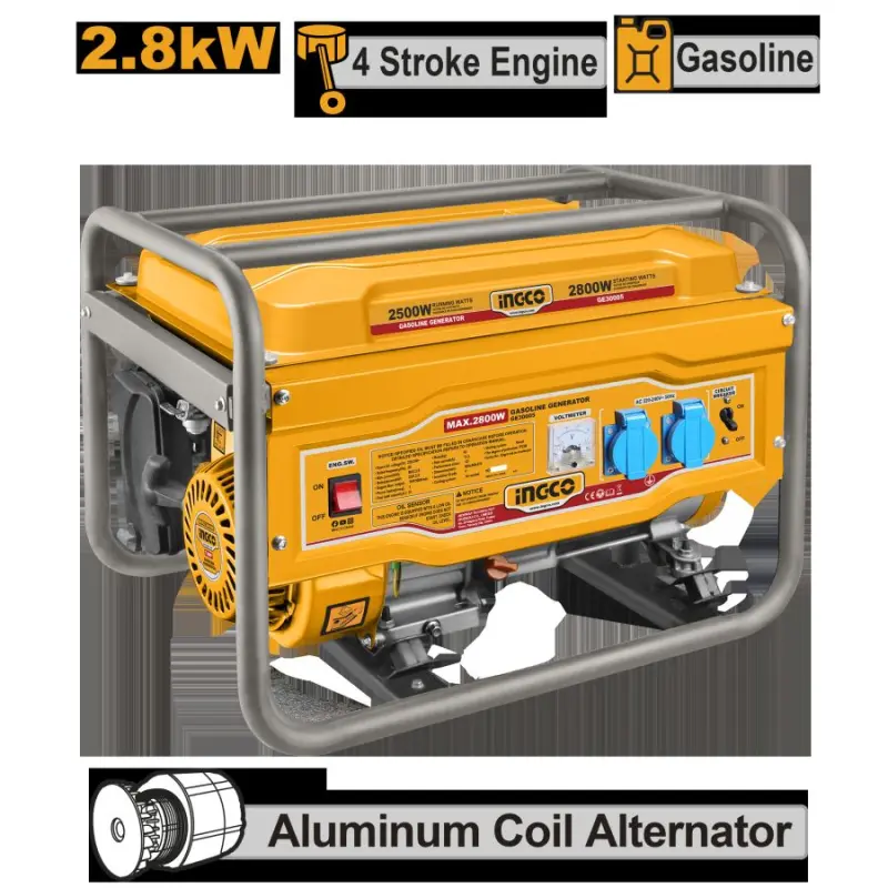 Ingco GE30005 2.8 kWt benzinli generator