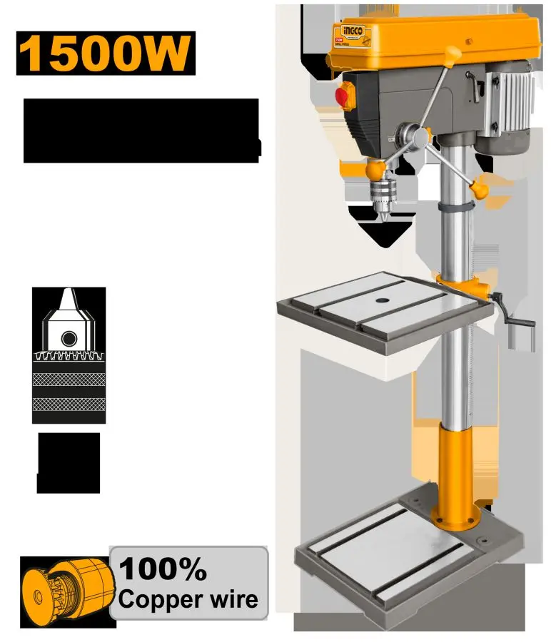 Ingco 32mm 1500W DP3211005 hünärmen buraw maşyny