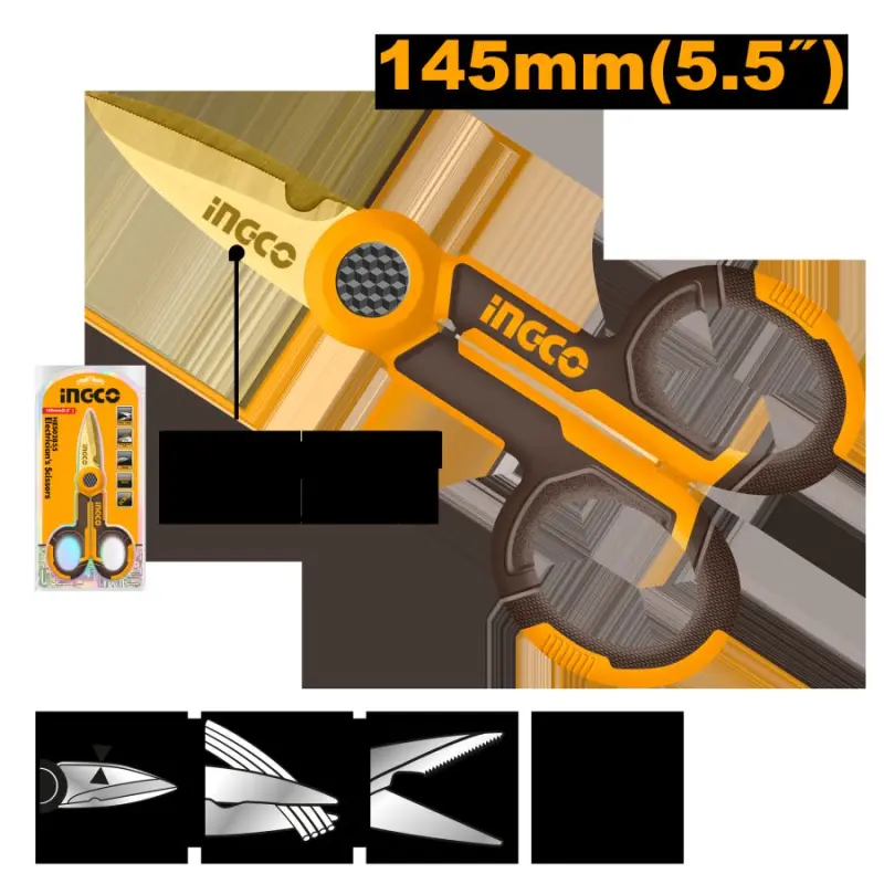 Ingco elektrikçi üçin gysgyçlar 5.5r 145mm, HES02855 model