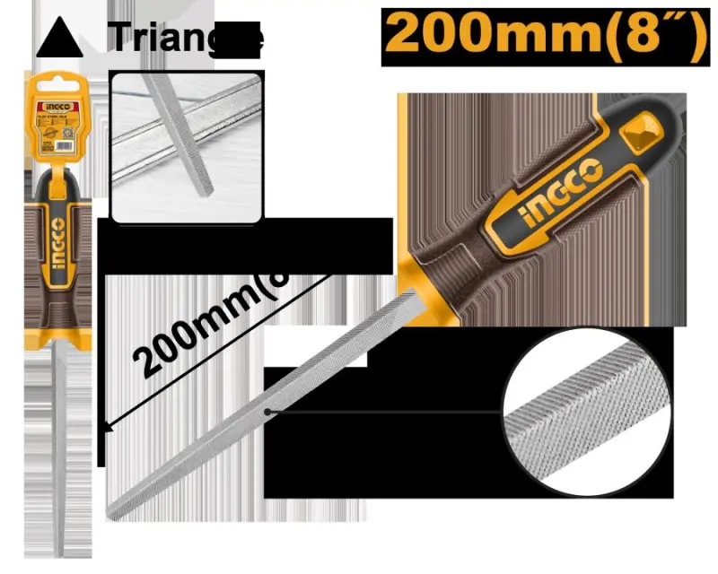Ingco HSTF088 200mm üçburçak polat pilka