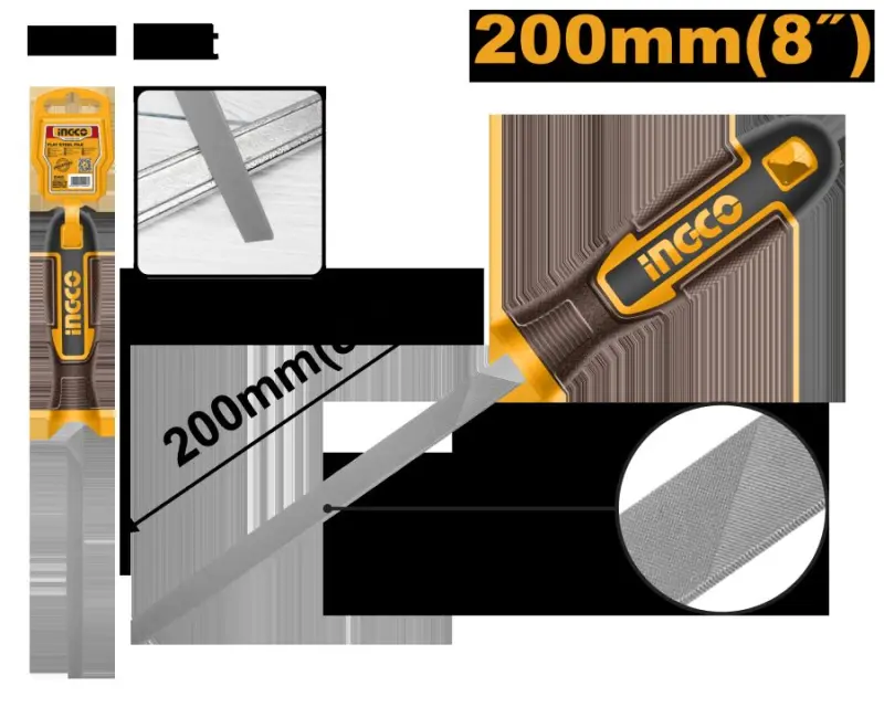 Ingco HSFF088 200mm tekiz polat pilka
