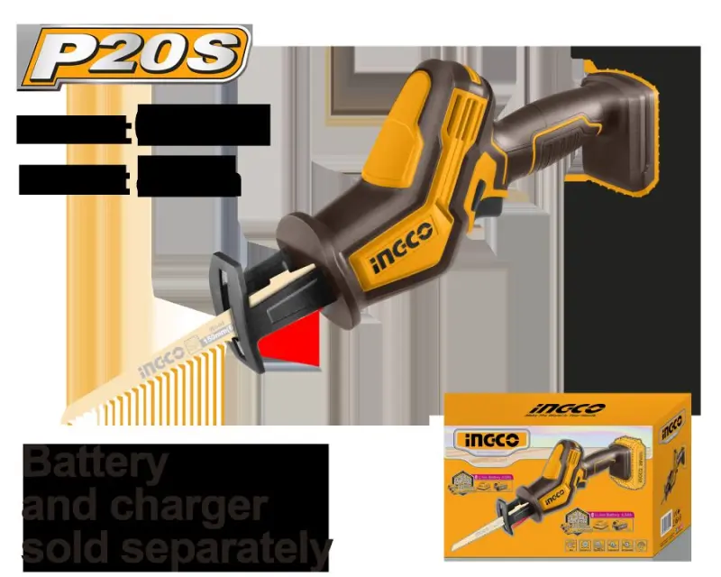 Ingco 20V akkumulýatorly sagatlaýyn pila CRSLI6508 (akkumulýatorsyz)