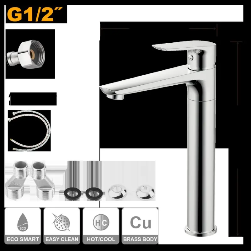 Ingco HSLBM12702 bir tutawçan umywalnik üçin kran 303mm