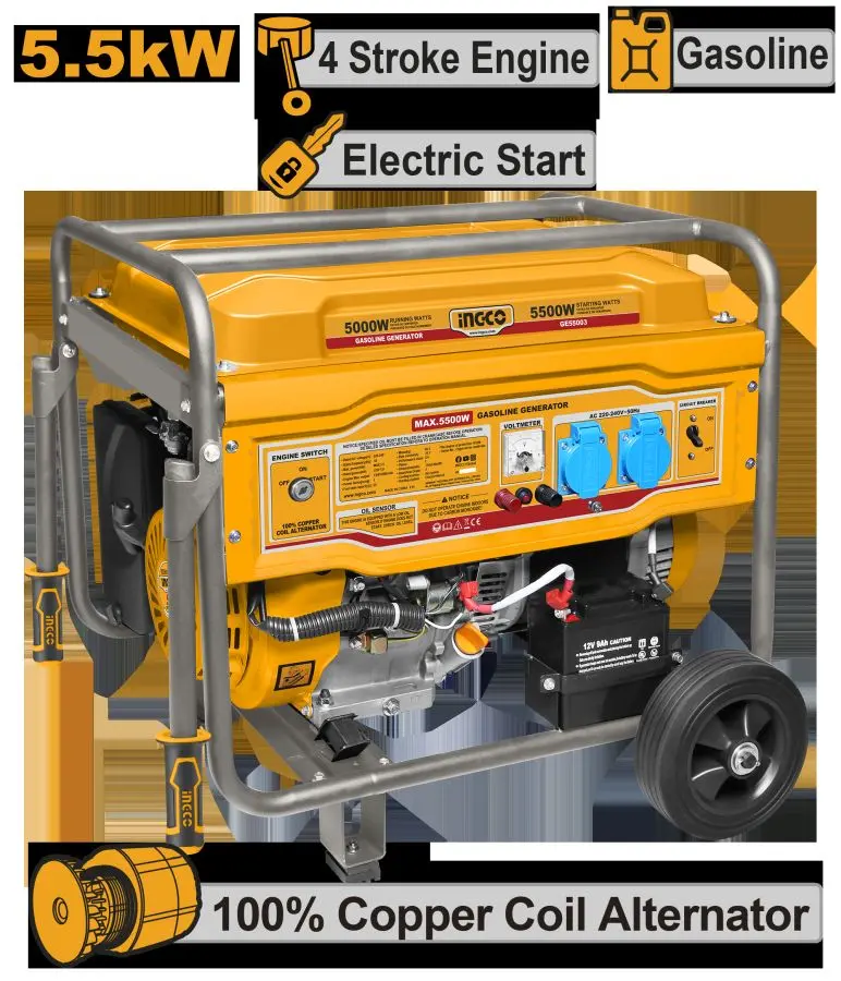 Ingco GE55003 5.5kW Benzinli generator