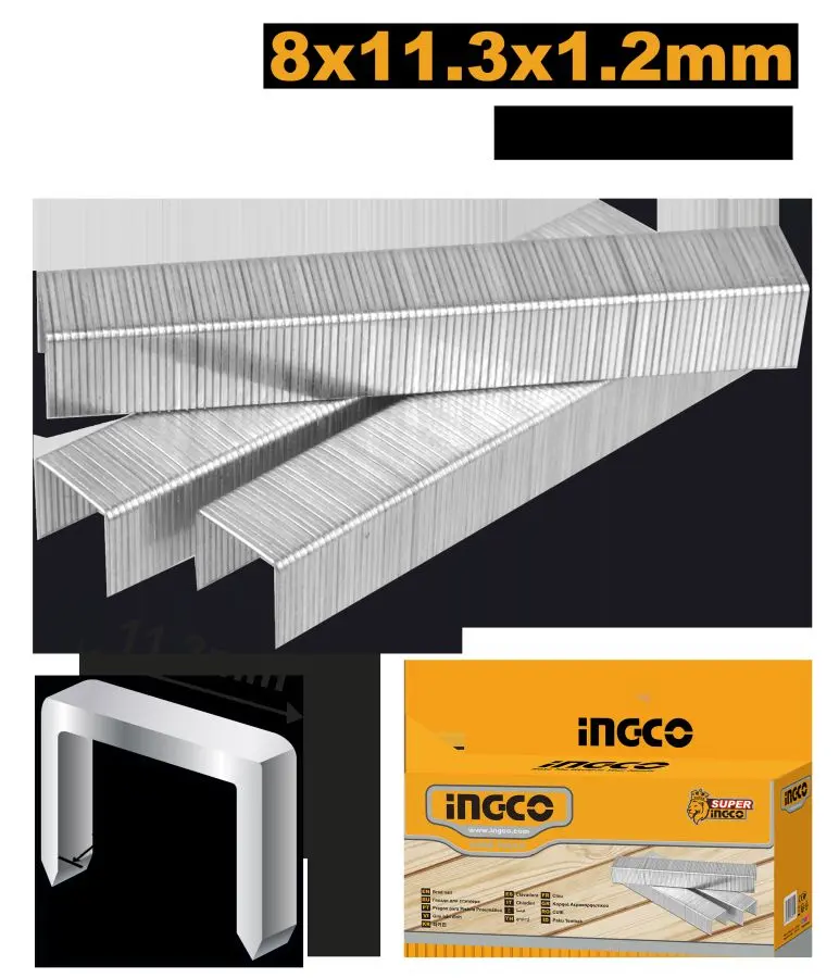 Ingco 8mm x 1,2mm senagat ştapelleri STS0208
