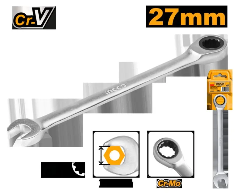 Ingco 27 mm kombine ratçet açary HCSPAR271