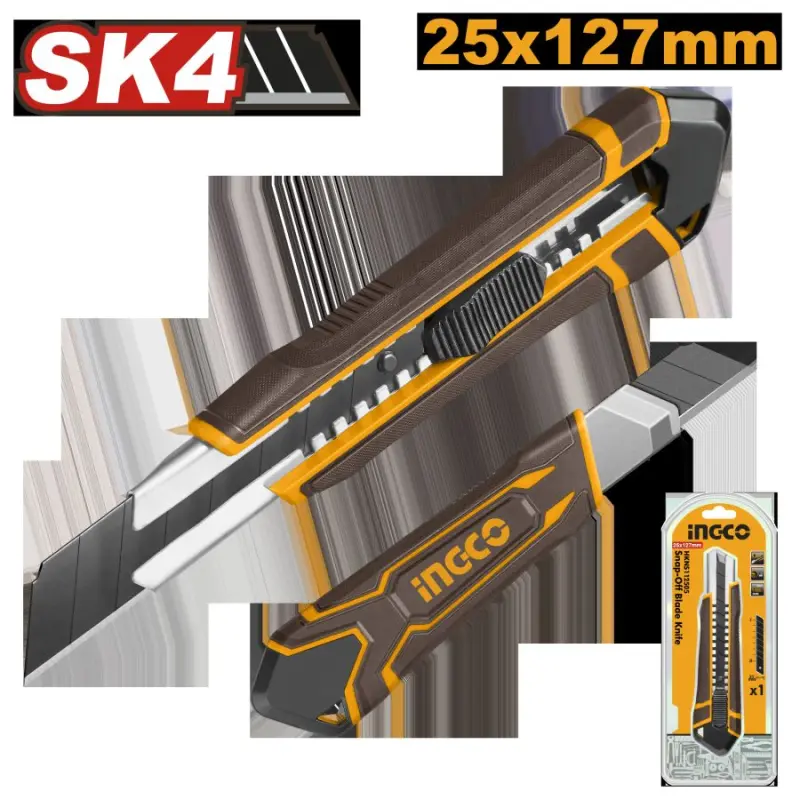 Ingco gurluşyk pyçagy 25*127mm, HKNS112505, takyklykly pyçak