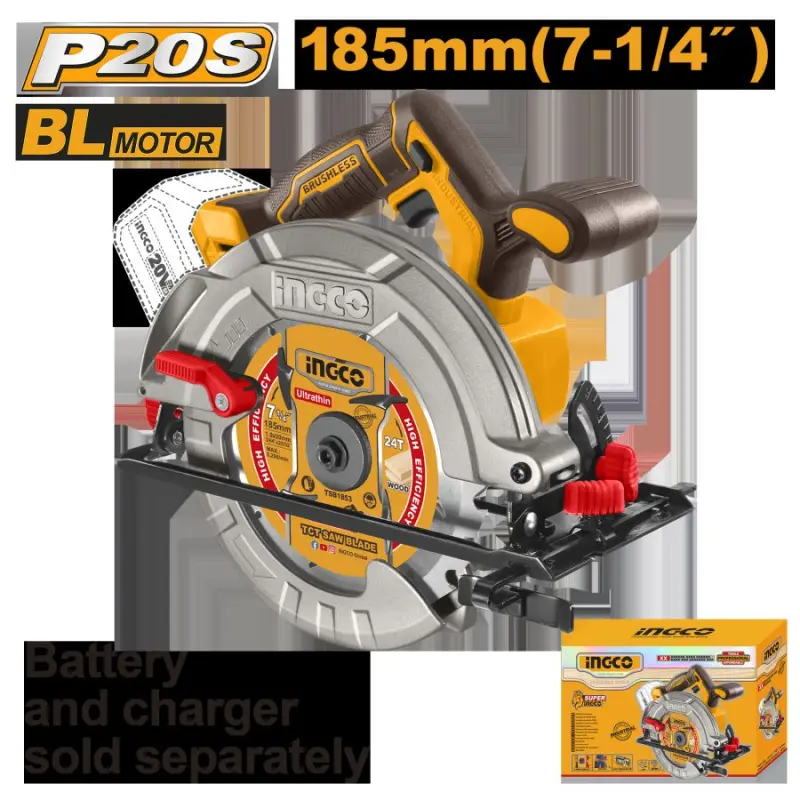 Ingco CSLI1851 20V akkumulýatorly aýlawly pila 185mm (akkumýatorsyz)