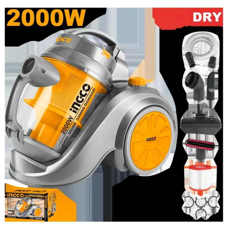 Ingco VC20258 2000W 2.5L ýokary öndürijilikli tozan sorujy