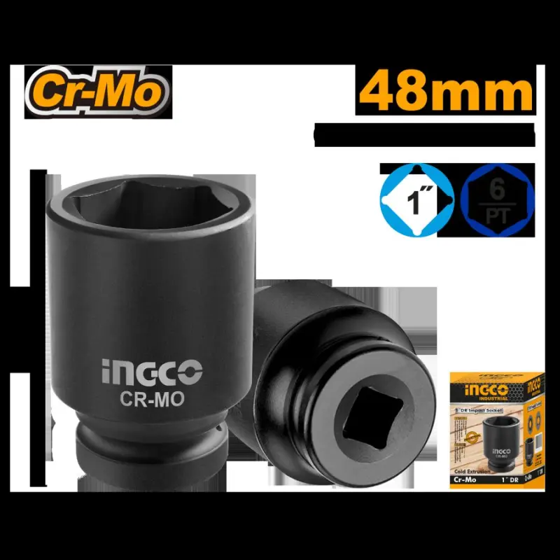 Ingco 1" zarbaly nasadka 48mm HHIS0148L – Güýçli senagat guraly