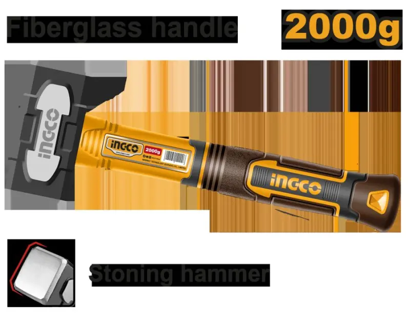 Ingco 2000g daş ýumruçasy HSTH82000 gurluşyk üçin