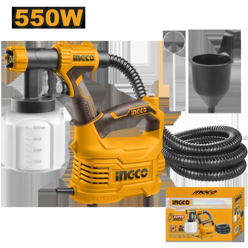 Ingco HVLP 550W polat sepiji SPG5008 — professional ulanyş üçin