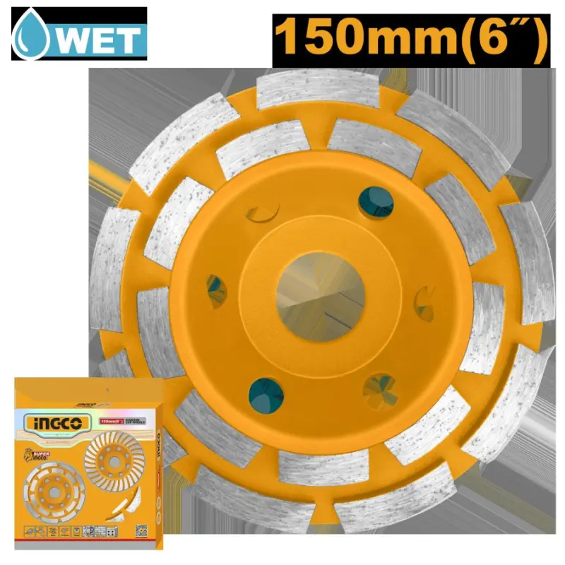 Ingco Алмазный чашечный шлифовальный круг 2 150*22,2 мм CGW021501