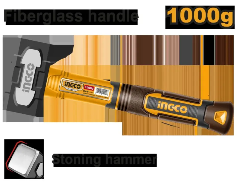 Ingco HSTH81000 Молоток каменщика 1000 г для профессионального строительства