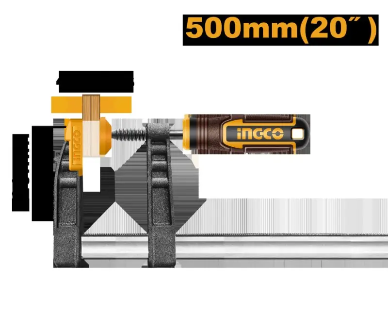 Промышленный F-зажим INGCO 120x500мм, модель HFC021202