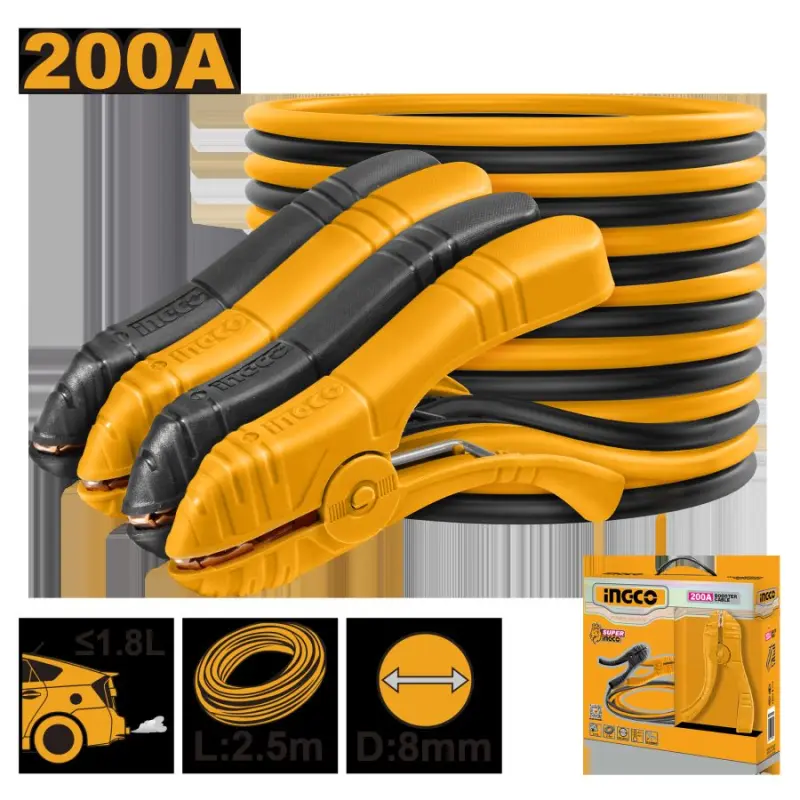 Усилительный кабель Ingco 2,5 м 200А HBTCP2001