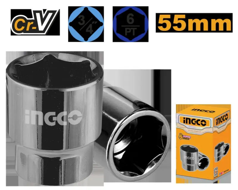 Шестигранная головка Ingco 3/4" 55 мм, модель HHAST34551