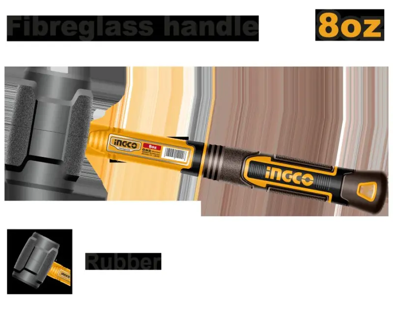 Ingco HRUH8808 — Резиновый молоток 220 г для профессионалов
