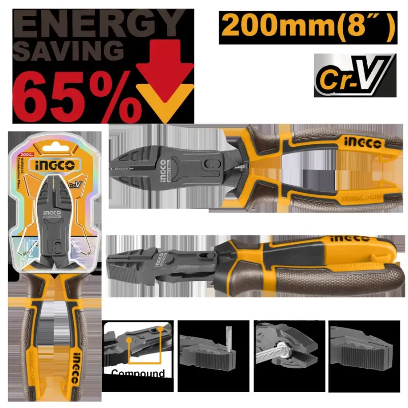Плоскогубцы Ingco 200мм HCCP58200