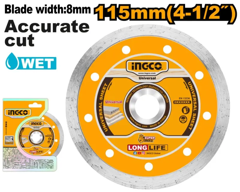 Ingco 115*22,2mm 8mm almaz disk DMD021152