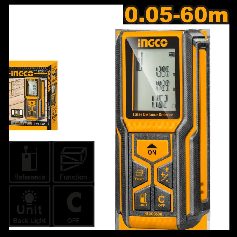 Профессиональный лазерный дальномер Ingco HLDD0608, 60 м