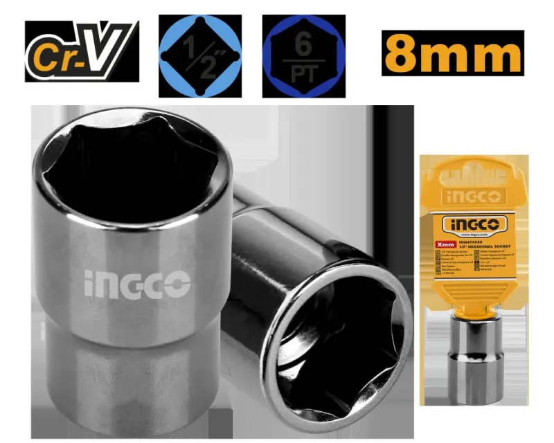 Головка 1/2" 8 мм Ingco HHAST12081