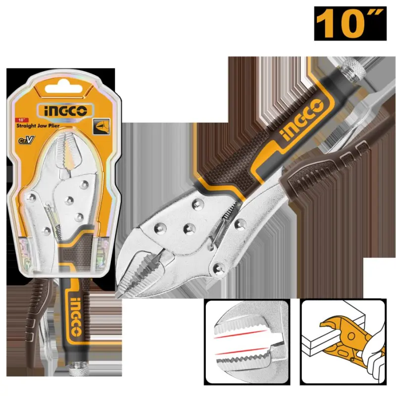 Зажимные клещи Ingco 10 дюймов с замком HSJP0110