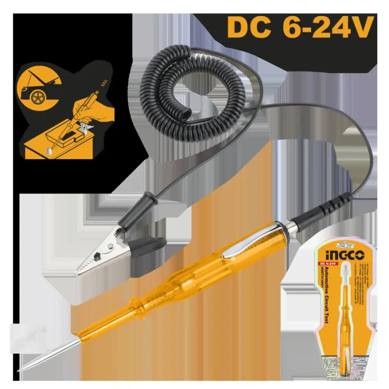 Тестер автомобильных цепей Ingco HSDT414501 6-24В