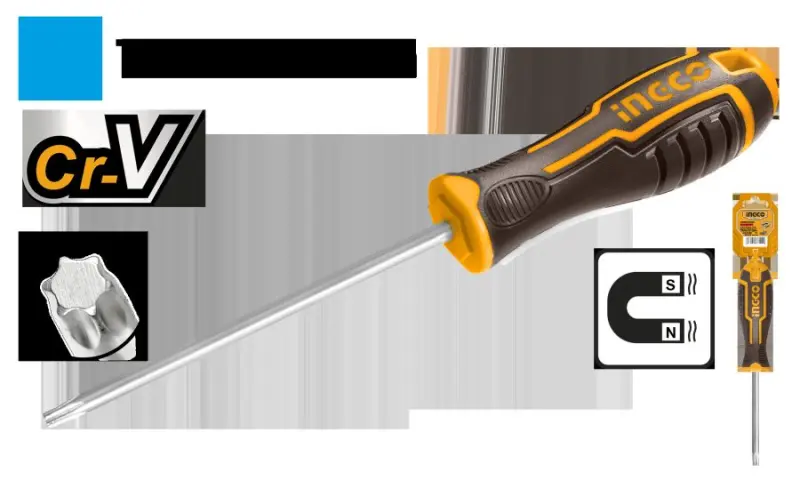 Отвертка Torx 10 Ingco 100 мм (Модель HSDST10100) для профессионалов