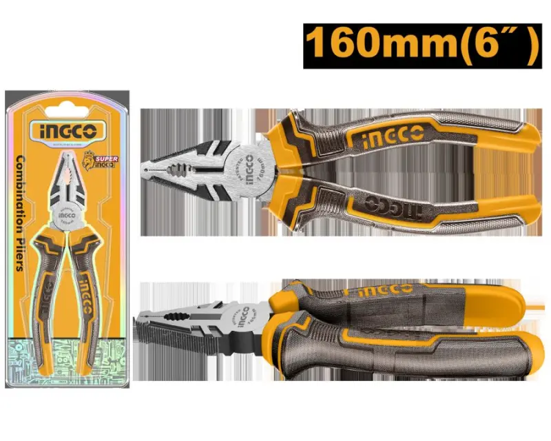 Комбинированные плоскогубцы Ingco 6" (160мм) HCP08168