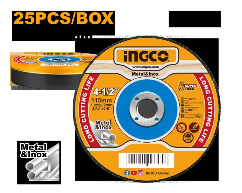 Ingco Metal Cutting Disc Set 115x1.2mm MCD1211525