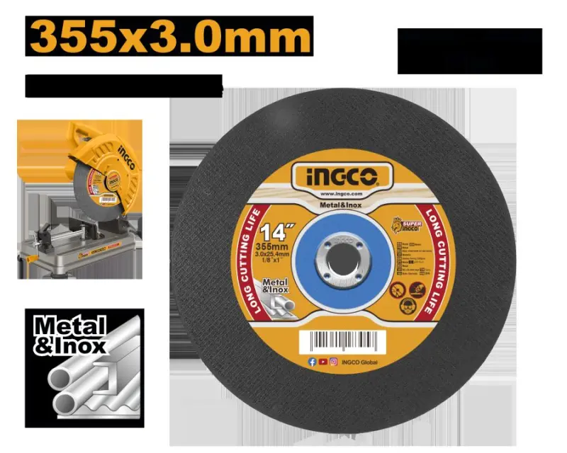 Ingco metal üçin abraziw kesiji disk 355x3.0mm MCD303558
