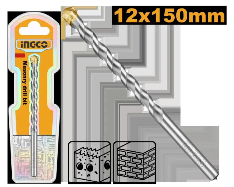 Ingco 12x150mm daş buraw biti DBM2111215 beton we daş üçin
