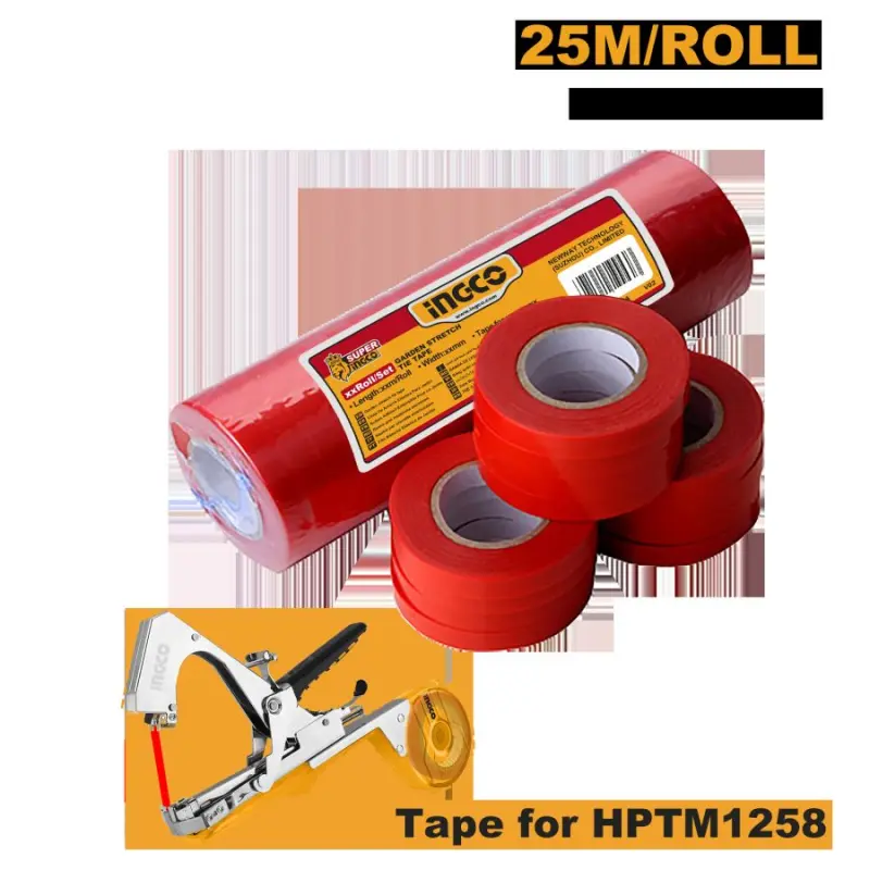 Ingco 25m bagçylyk elastik lentasy, professional ulanyş üçin HPTM1258T