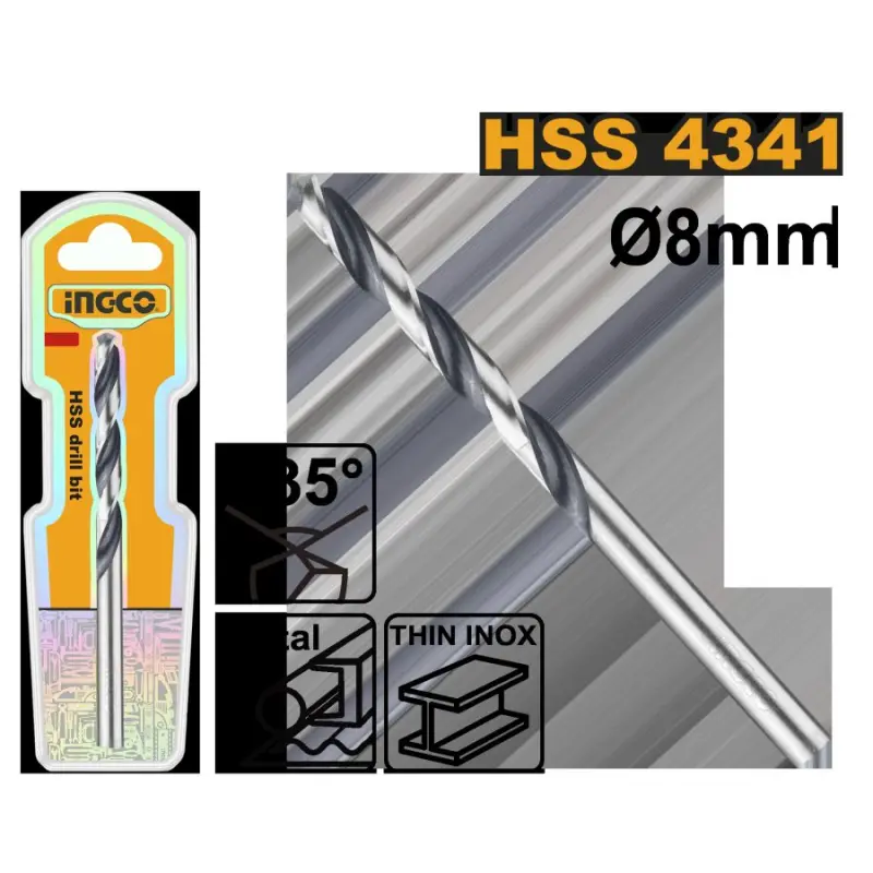 Ingco HSS 4341 metal buraw 8.0mm DBT1200804