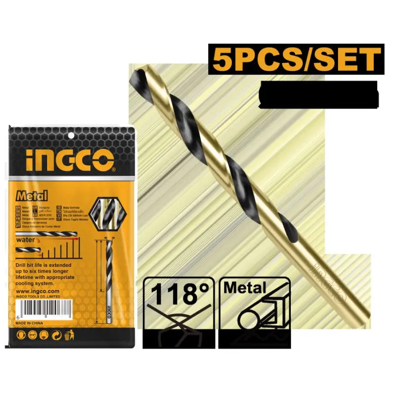 Ingco HSS 9mm metal burawy, poslamaýan polat üçin DBT1100903