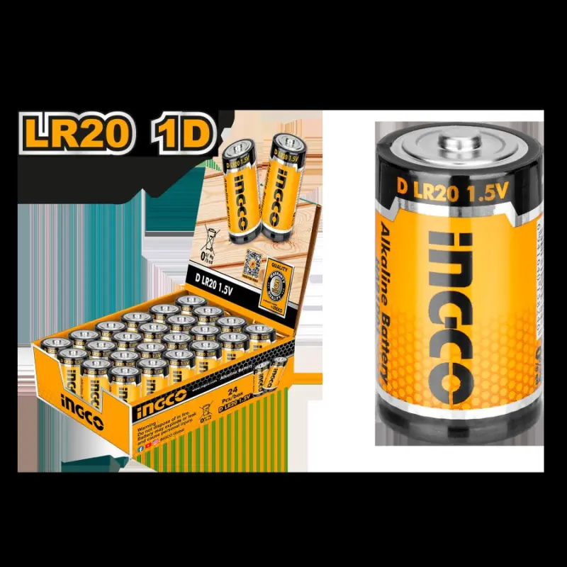 Щелочная батарея Ingco LR20 D 1,5 В HAB1D01