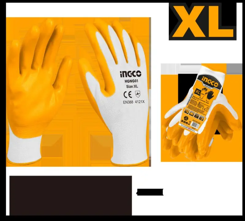 Ingco manjetli nitril ellikler, model HGNG01
