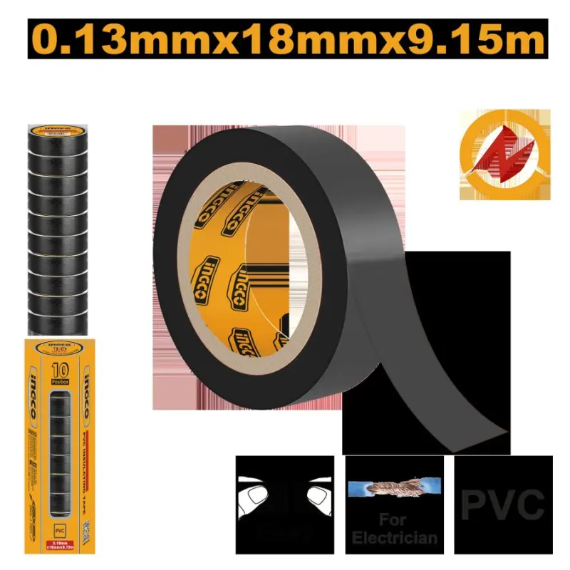 Ingco PVC elektroizolýasiýa lentasy 9,15m x 0,13mm HPET1103