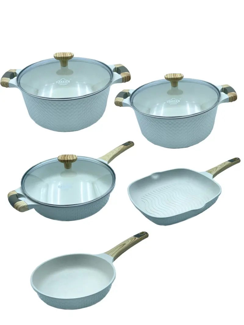 Uakeen VK-45 | Granite-Coated Cookware Set 8 pcs