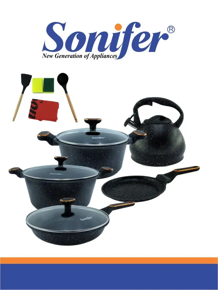 Sonifer SF-1152 | Набор посуды с гранитным покрытием 13 предметов